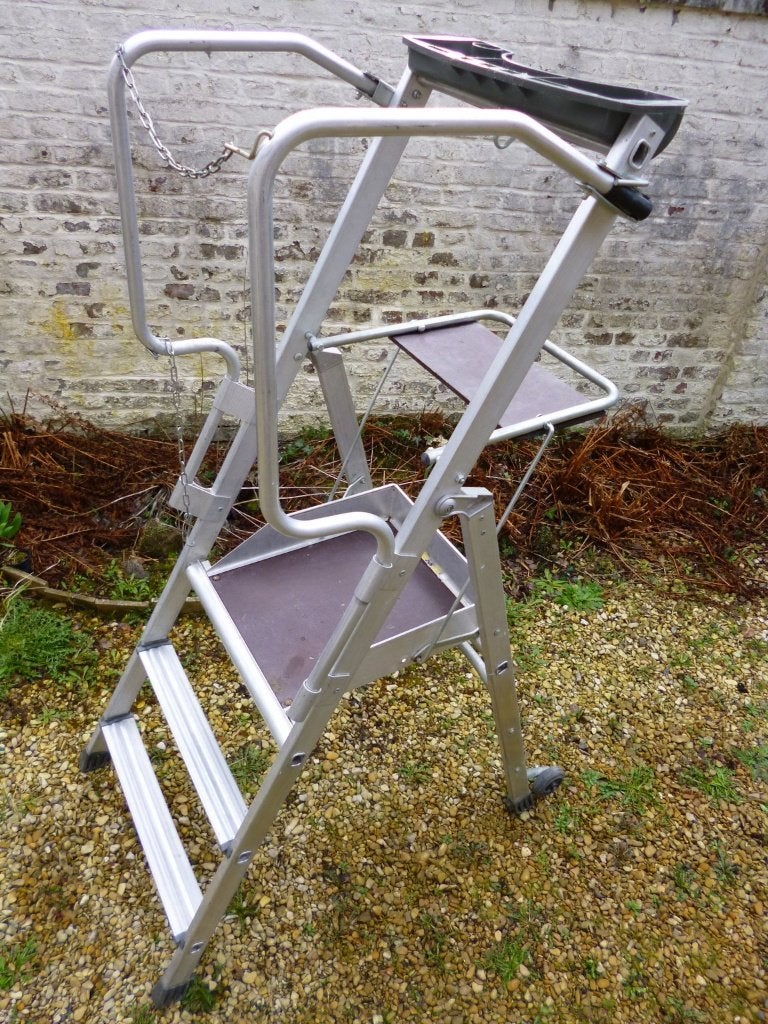 Plateforme roulante Gazelle Centaure PL3 Escabeau Pro, 2 à 4 mètres, Pliable ou rétractable/escamotable, Comme neuf, Échelle