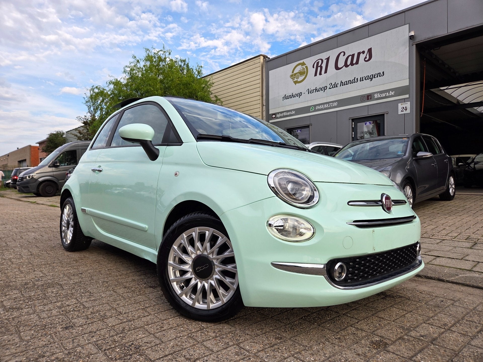 Fiat 500 1.0i Hybrid 2021 met 41.000km/Nieuwstaat!/Open dak/, Auto's, Voorwielaandrijving, Gebruikt, Euro 6, 4 cilinders