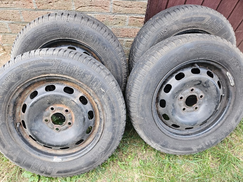 Stalen velgen met banden, Autos : Pièces & Accessoires, Pneus & Jantes, Enlèvement, Pneu(s)