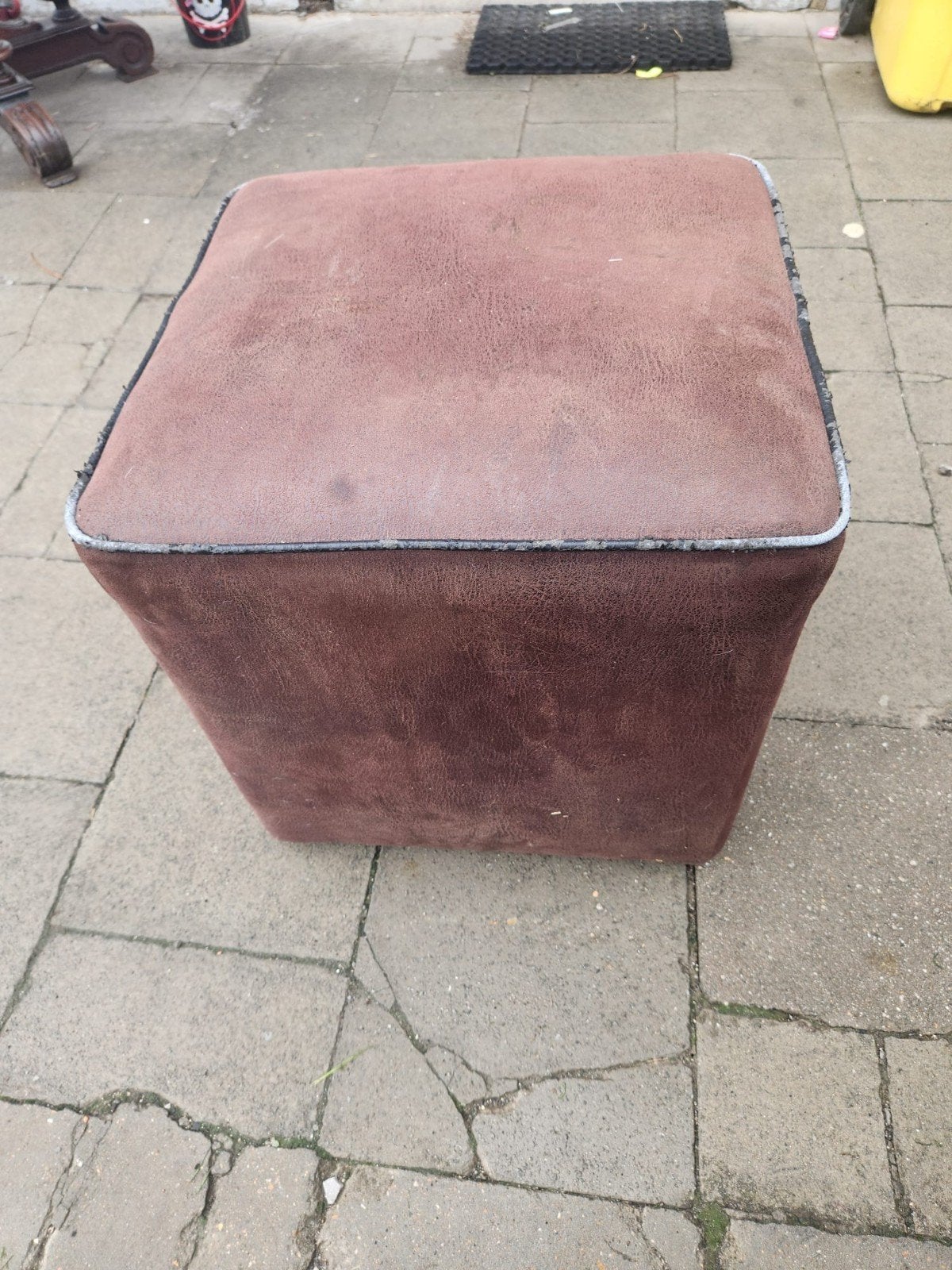 poef, Huis en Inrichting, Ophalen, Leer