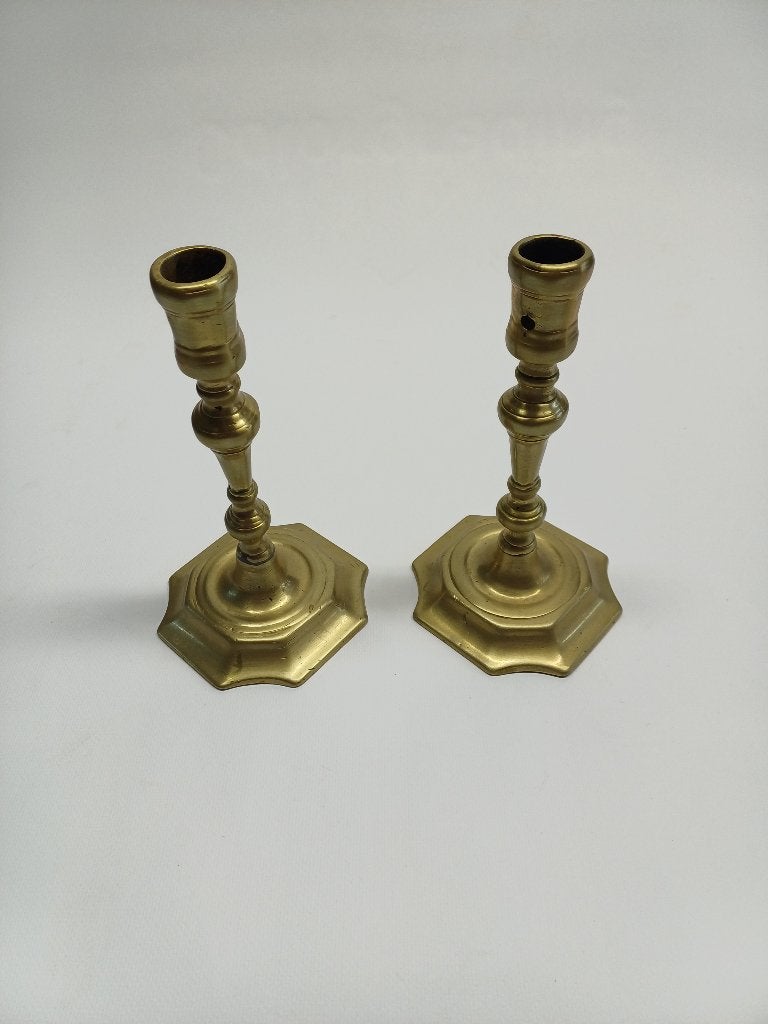 2 antieke kandelaars, Antiek en Kunst, Kunst | Overige Kunst, Ophalen