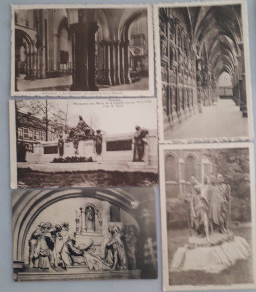 4 Oude Postkaarten DOORNIK / TOURNAI +- 1920 Ref.E95, Ophalen of Verzenden, 1920 tot 1940, Ongelopen, Henegouwen