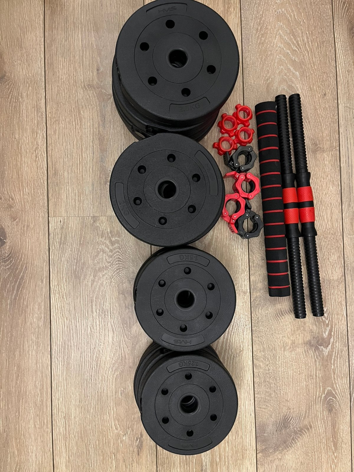 Set d’haltères et de dumbbells réglables, Enlèvement ou Envoi, Comme neuf, Set d’haltères