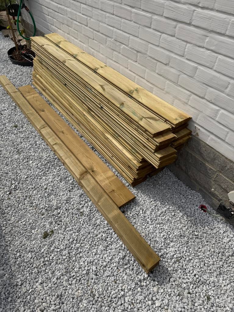 Planches 2m pour palissade ou cabane, Bricolage & Construction, Bois & Planches, Neuf, Planche, 200 à 250 cm, Moins de 25 mm