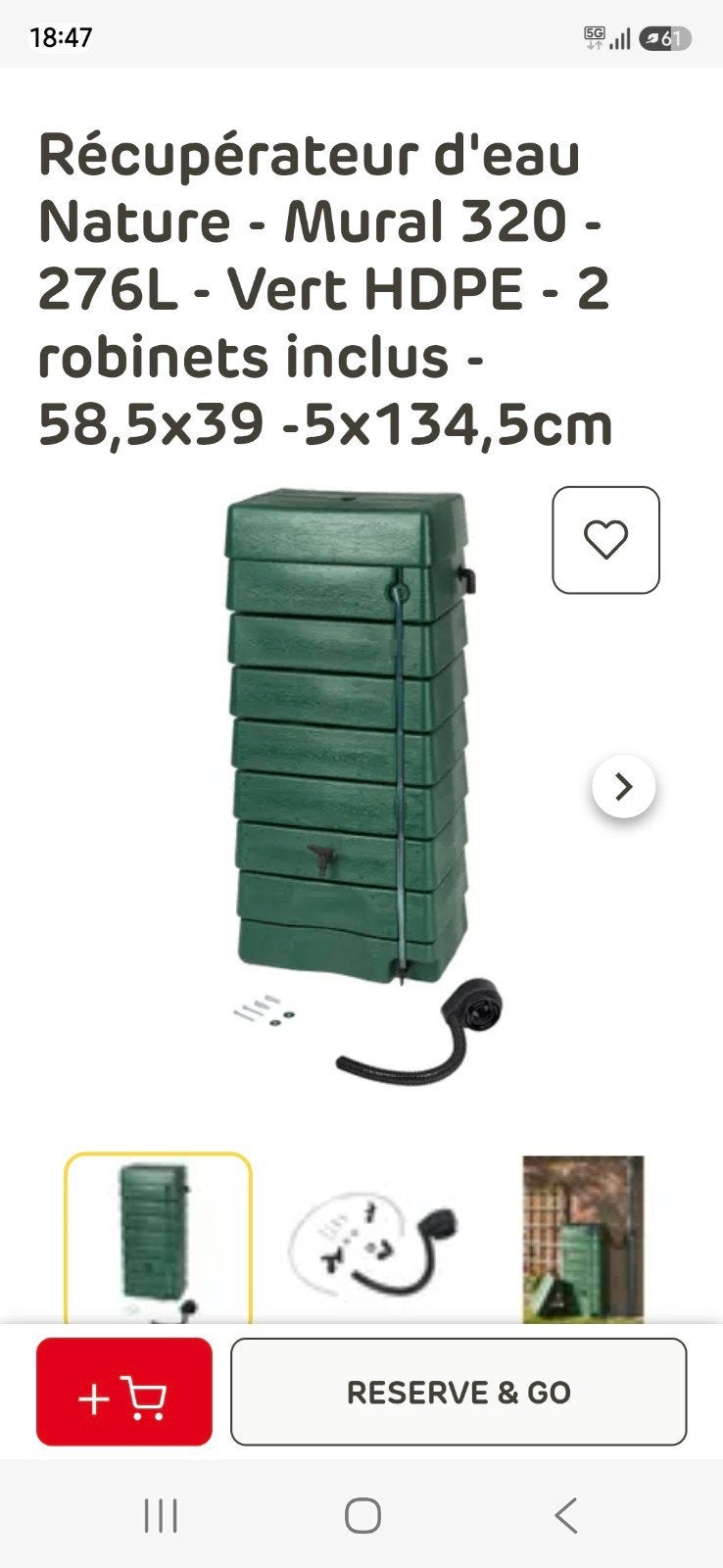 citerne eau de pluie, Jardin & Terrasse, 150 litres ou plus, Synthétique, Enlèvement, Utilisé