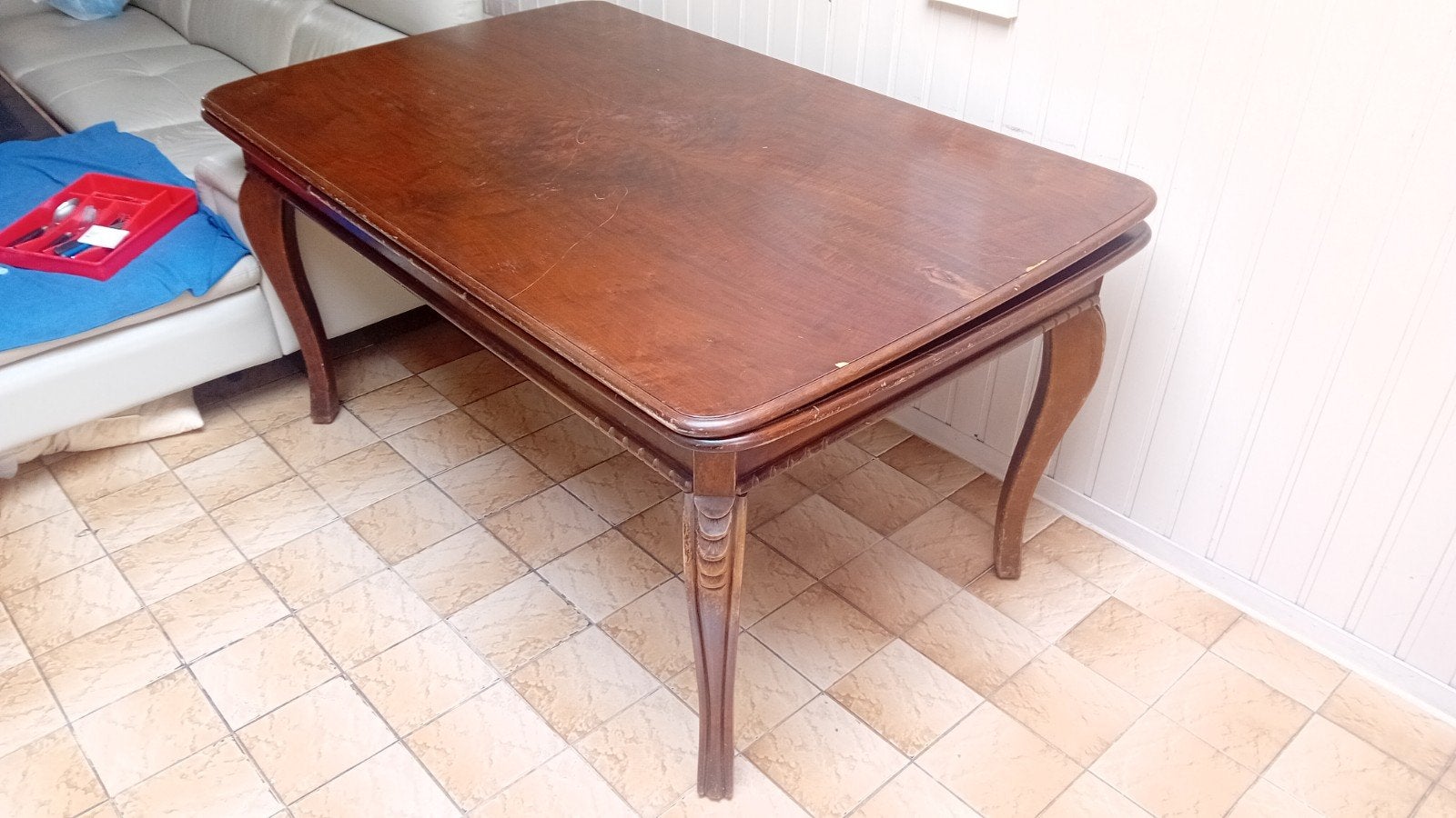 Table en bois avec rallonge, Antiquités & Art, Enlèvement