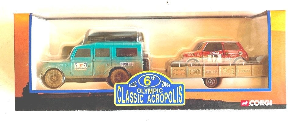 Mini Cooper & Landrover Acropolis Rally Corgi CC99153., Hobby & Loisirs créatifs, Voitures miniatures | Échelles Autre, Comme neuf