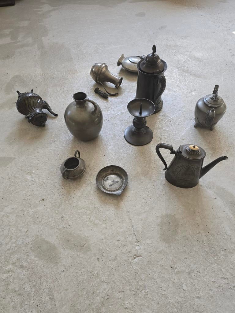 Lot tin antiek, Antiek en Kunst, Ophalen