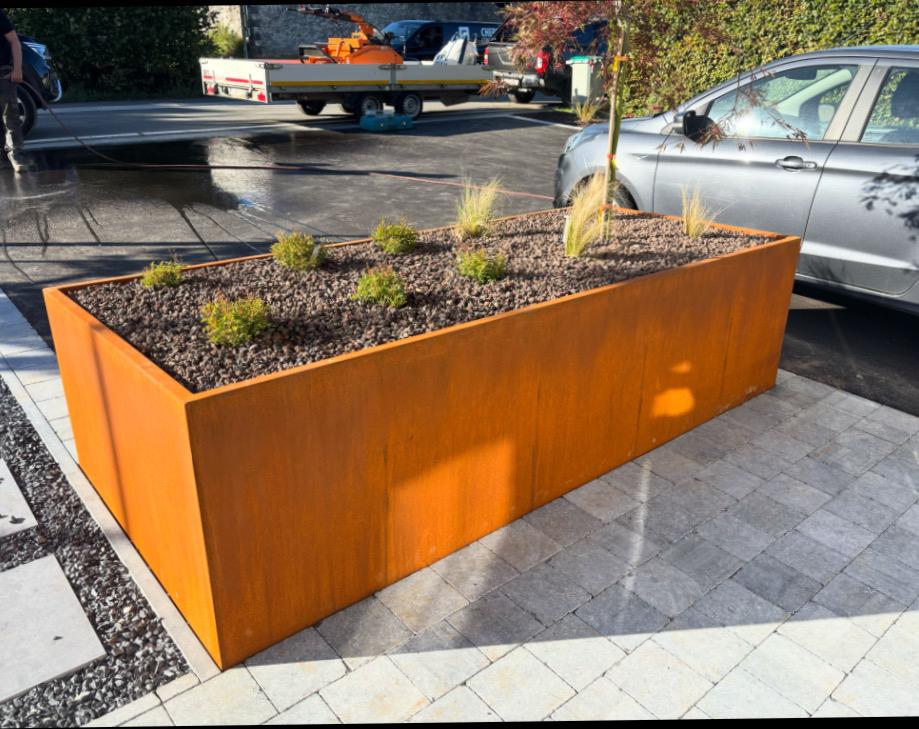 Jardinière acier, corten, Ophalen, Nieuw