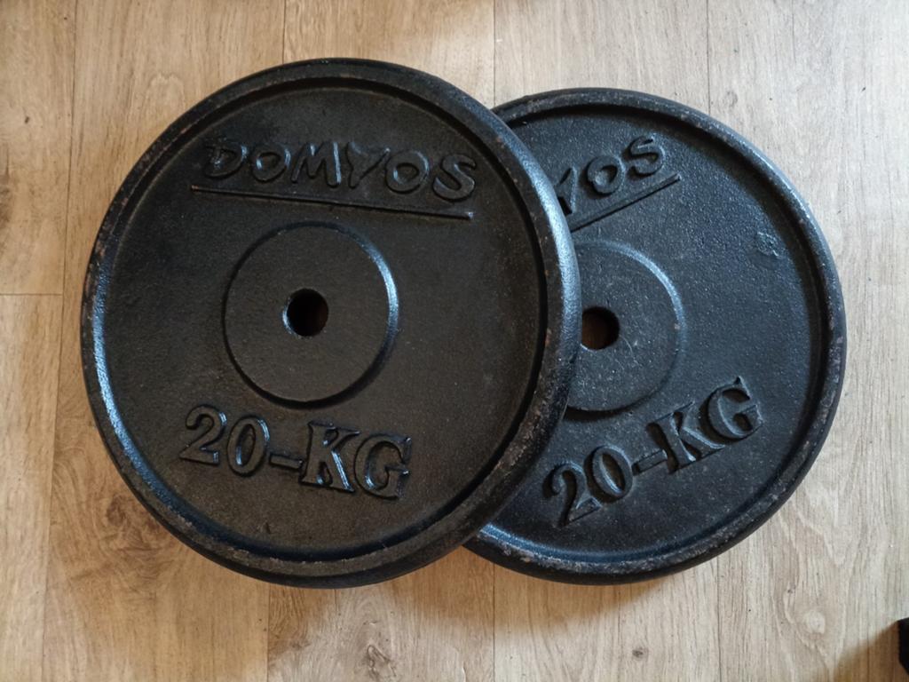 Gewichten 2x 20kg, Sport en Fitness, Ophalen