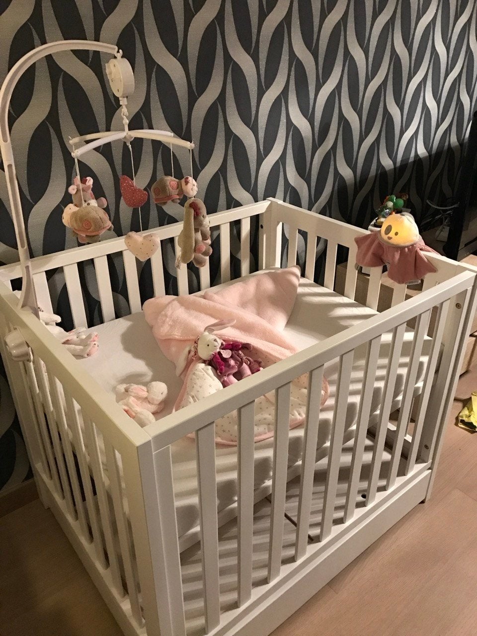 babypark hout met lade, hoogte verstelbaar, matras, parkrand, Enlèvement, Tiroir