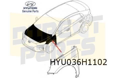 Hyundai Ioniq 10/16-8/22 voorscherm Rechts Origineel! 66321G, Auto-onderdelen, -, -, Nieuw, Ophalen of Verzenden