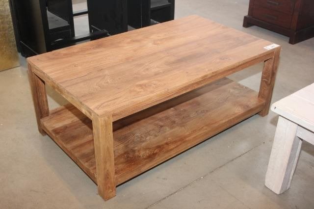 NIEUWE TEAKHOUTEN SALONTAFEL 120 x 70 x 50 cm flamant, Ophalen, Hout, Nieuw, Landelijk