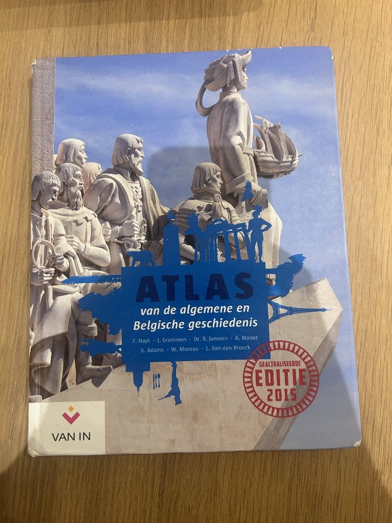 atlas van de algemene en belgische geschiedenis, Ophalen of Verzenden, Gelezen, België, Landkaart