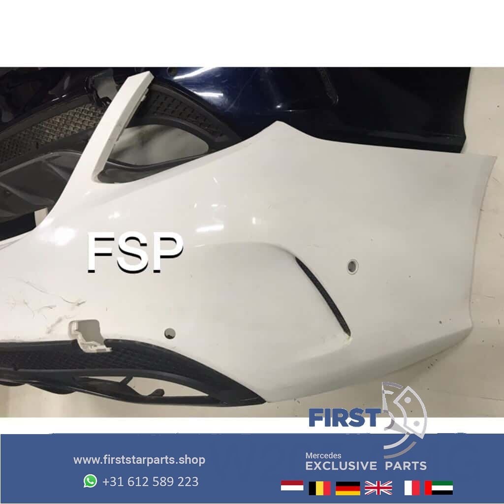 W205 Mercedes C Klasse Sedan AMG Achterbumper2014-2020 zwart, Gebruikt, -, Ophalen of Verzenden, Achter