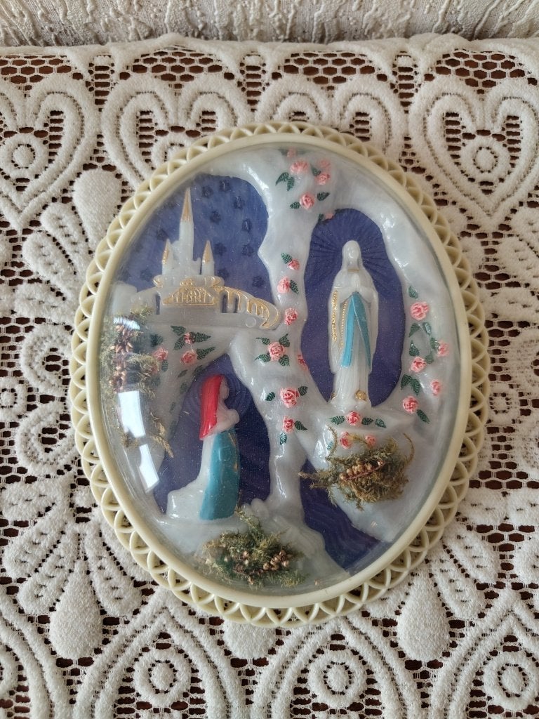 Lourdes vintage diorama, Enlèvement, Comme neuf, Autres types, Christianisme | Catholique