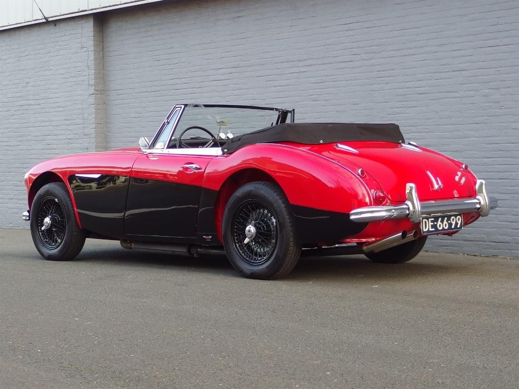 Austin Healey 3000 BJ8 Mk3 1964 Perfect (180pk), Auto's, 4 zetels, Zwart, Cabriolet, Leder