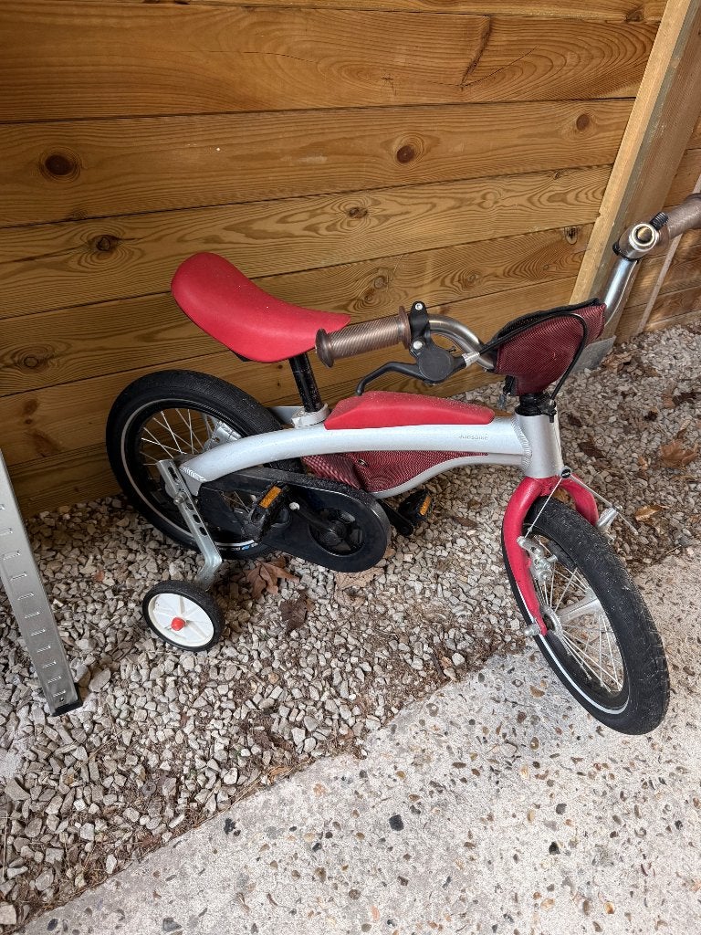 2 vélos pour enfants de 14 pouces avec roues de support, Stabilisateurs, Frein à rétropédalage, Enlèvement, Utilisé