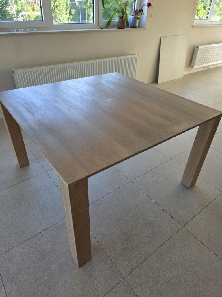 Houten Tafel 130 - Art of Living Joop van Arnhem, Carré, Enlèvement, Utilisé, 75 cm ou plus