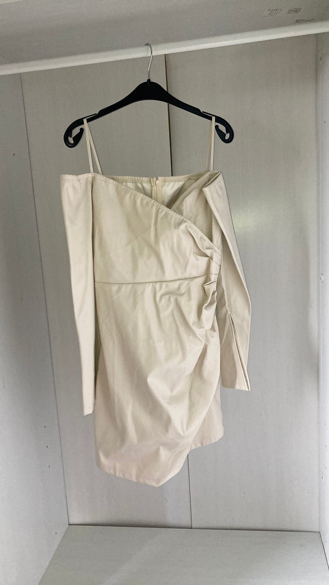 Robe similicuir beige shein, Enlèvement ou Envoi, Comme neuf, Taille 34 (XS) ou plus petite, Au-dessus du genou