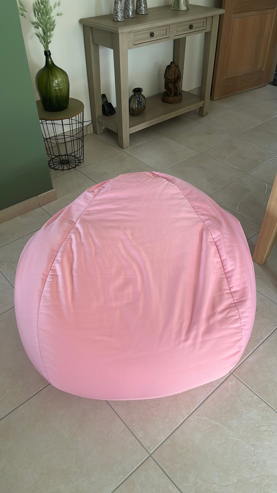 Zitzak, Huis en Inrichting, Zitzakken, Ophalen, Zo goed als nieuw, Roze, Zitzak
