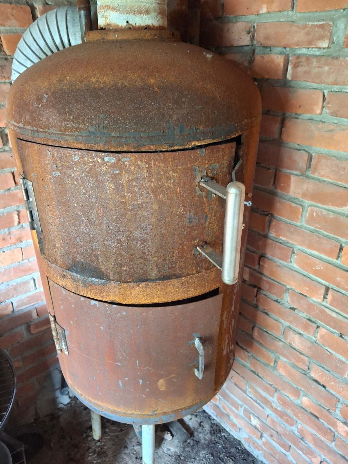 Houtkachel met oven, Ophalen