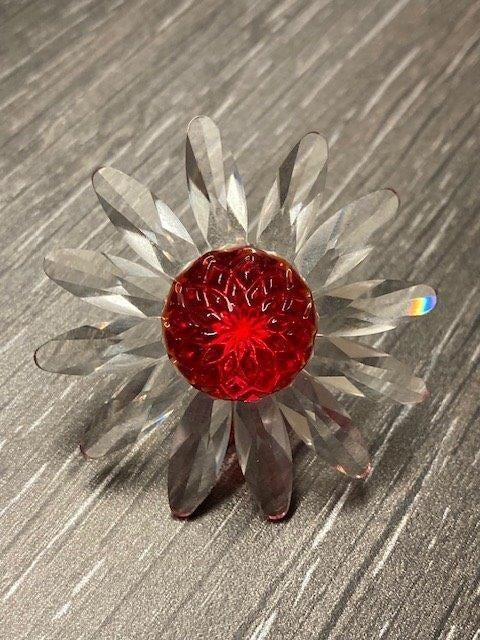 Swarovski - Margriet rood, Verzamelen, Ophalen of Verzenden