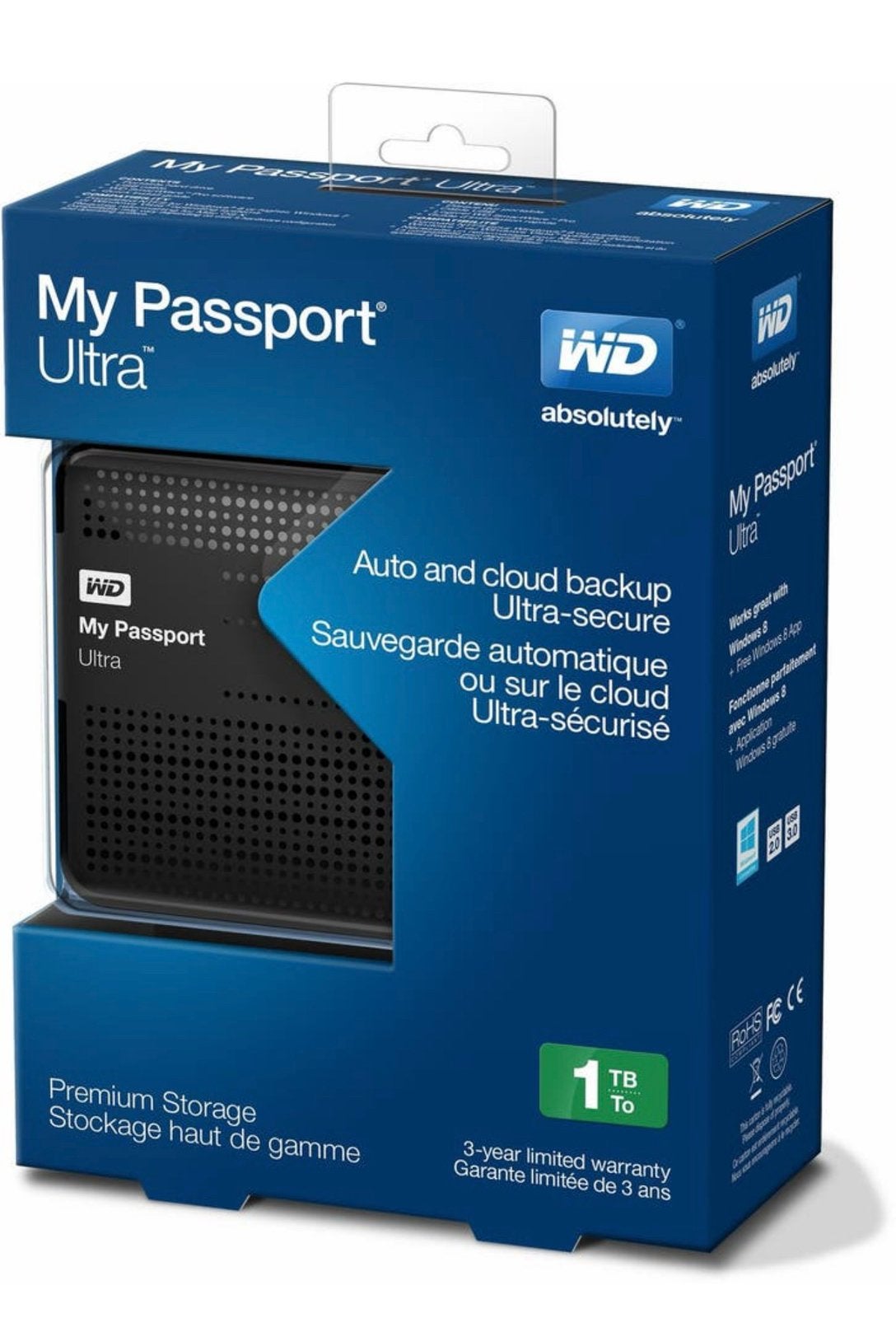 WD My Passport Ultra 1 To neuf, Informatique & Logiciels, Disques durs, Enlèvement, Neuf
