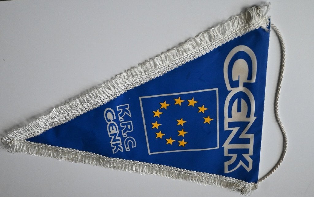 KRC Genk / Wimpel / 35 x 26 cm, Verzenden, Gebruikt, Vaantje of Sjaal