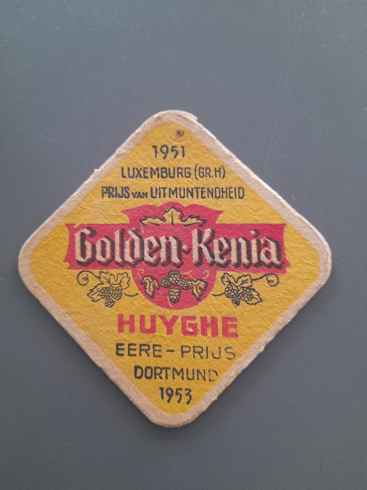 Bierviltje golden Kenia huyghe, Verzamelen, Ophalen of Verzenden