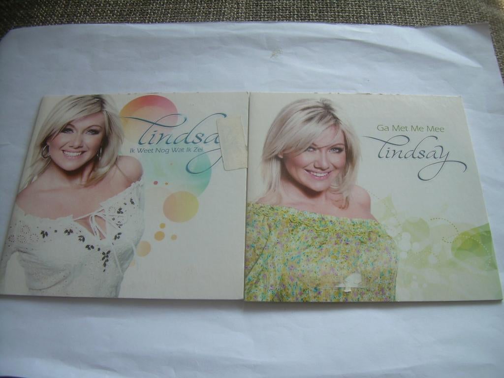 2 CD SINGLES - LINDSAY, CD & DVD, CD Singles, 2 à 5 singles, Enlèvement ou Envoi, En néerlandais