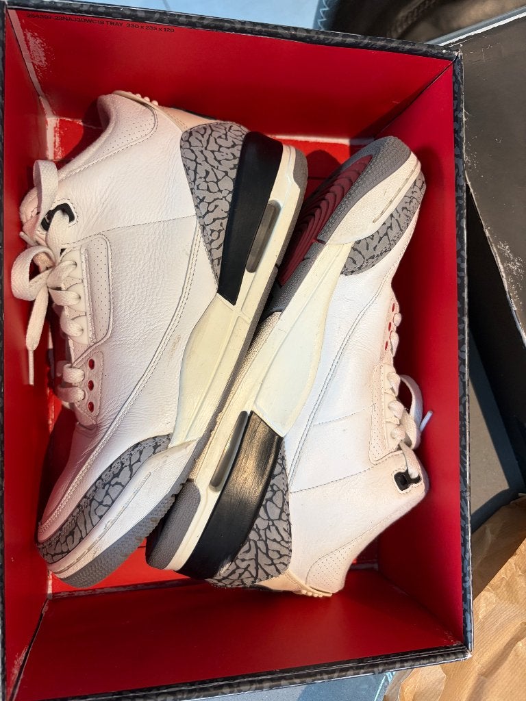 Jordan 3 white cement, Kleding | Heren, Schoenen, Ophalen, Wit, Nike, Zo goed als nieuw