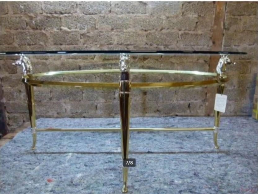 vintage salontafel Hollywood Regency Cattaneo cheval Italy, Ophalen, 100 tot 150 cm, 50 tot 75 cm, 50 tot 100 cm