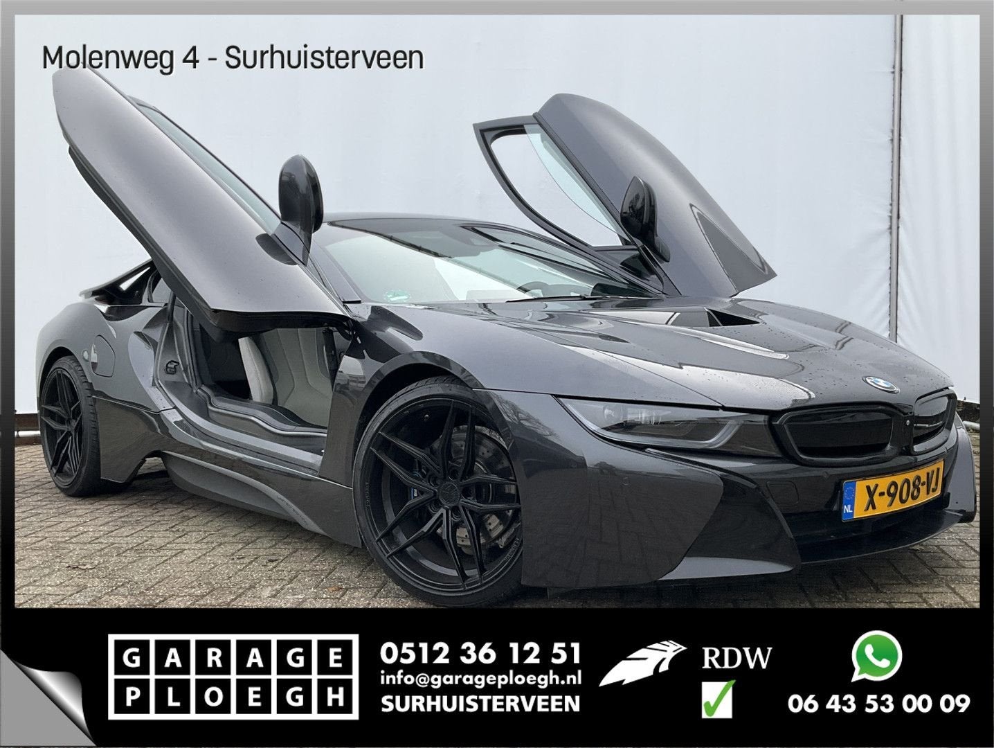BMW i8 334pk Limited Edition Ferrada HUD 360Cam Plug-in PHE, Auto's, BMW, Automaat, Zwart, Bedrijf, Navigatiesysteem