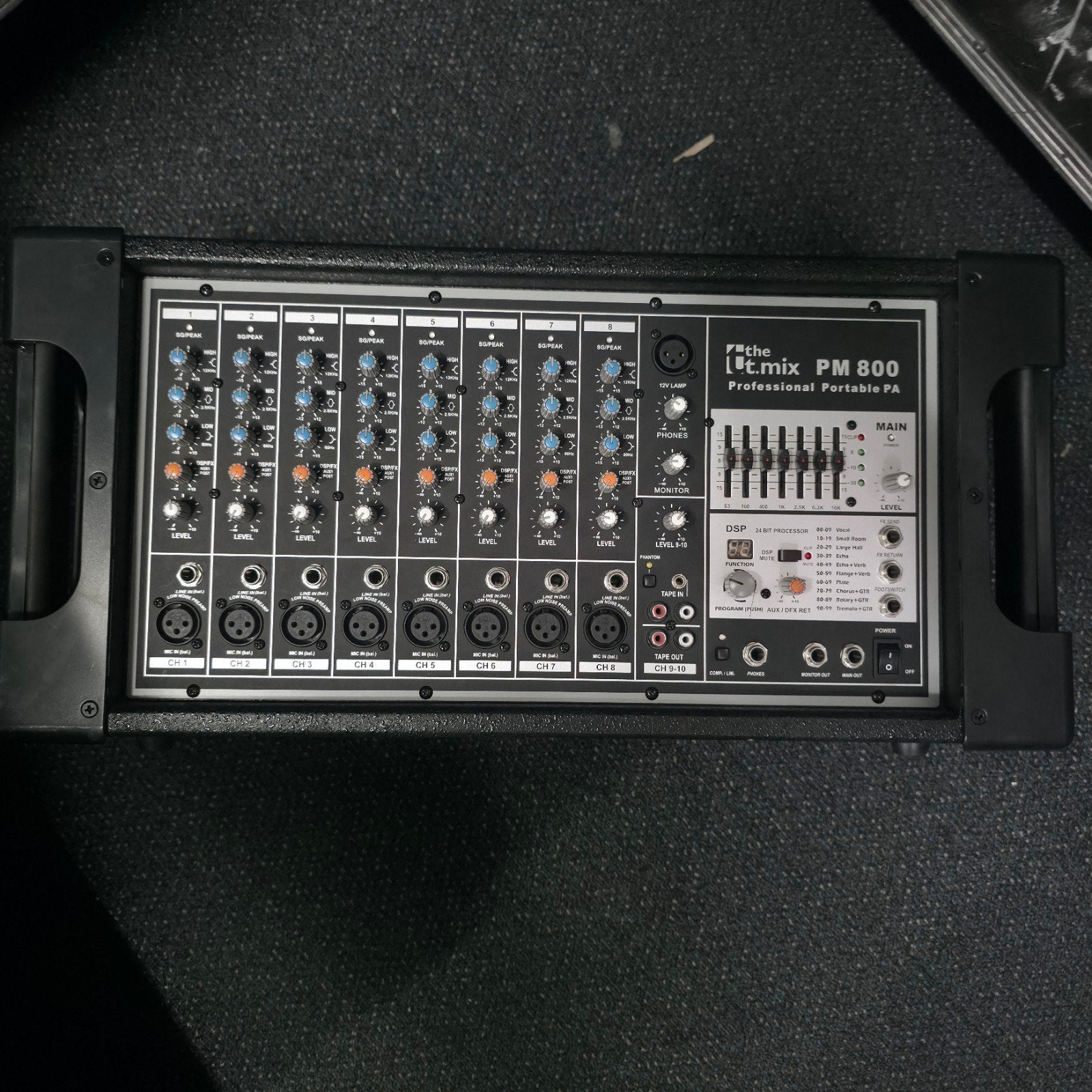 T-MIX   PM800 powered mixer  met effecten, Audio, Tv en Foto, Ophalen of Verzenden