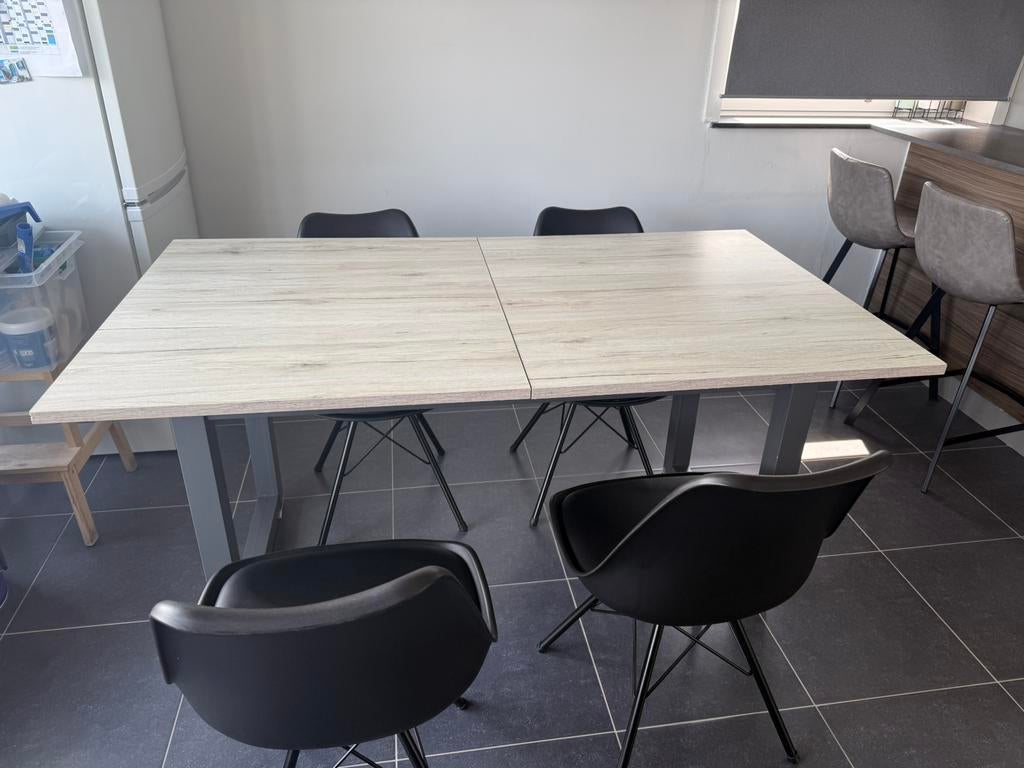 Eettafel met 4 stoelen, Cinq personnes ou plus, 150 à 200 cm, Enlèvement, Autres essences de bois