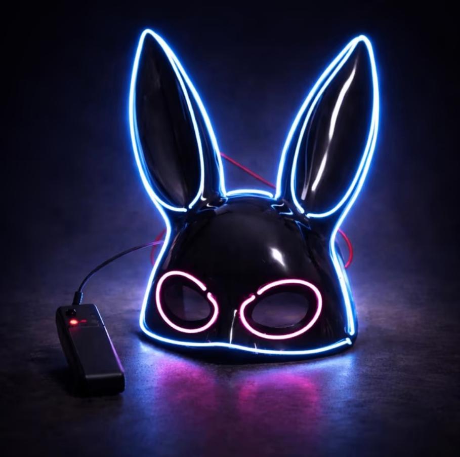 LED Maskers | Bunny Wit, Zwart, Skull, Darth Vader | Remote, Hobby en Vrije tijd, Feestartikelen, Ophalen of Verzenden, Nieuw
