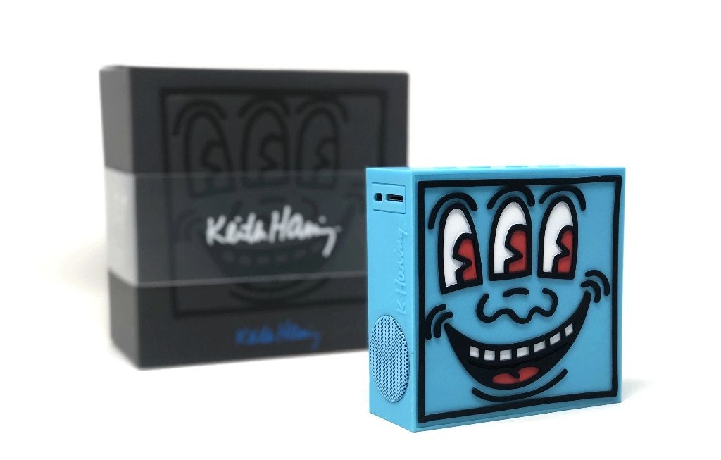 ToyQube x Keith Haring - SoundQube 4 pouces (bleu) Nouveau !, Collections, Appareils électroniques, Audio et Vidéo, Enlèvement ou Envoi