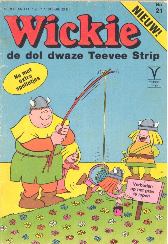 Wickie, de doldwaze Teevee Strip nr 21 - jaargang 1975, Eén stripboek, Ophalen of Verzenden, Gelezen