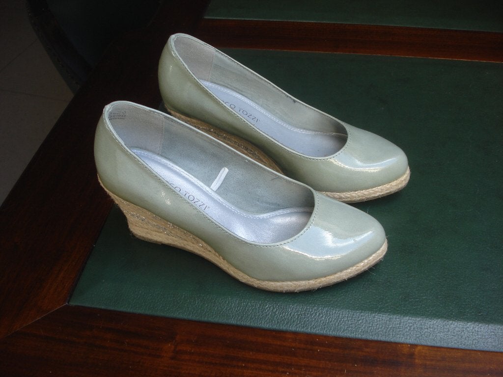 Marco Tozzi groene hoge schoenen, dames. mt 36, Marco Tozzi, Ophalen of Verzenden, Schoenen met hoge hakken, Gedragen