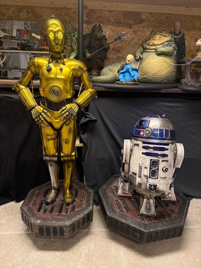 R2d2 et c3po Legendary scale 1/2 sideshow, Collections, Statues & Figurines, Enlèvement