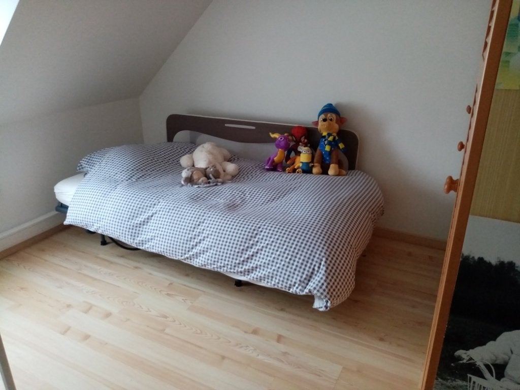 eenpersoonsbed auping, Ophalen, Zo goed als nieuw, Eenpersoons, Grijs