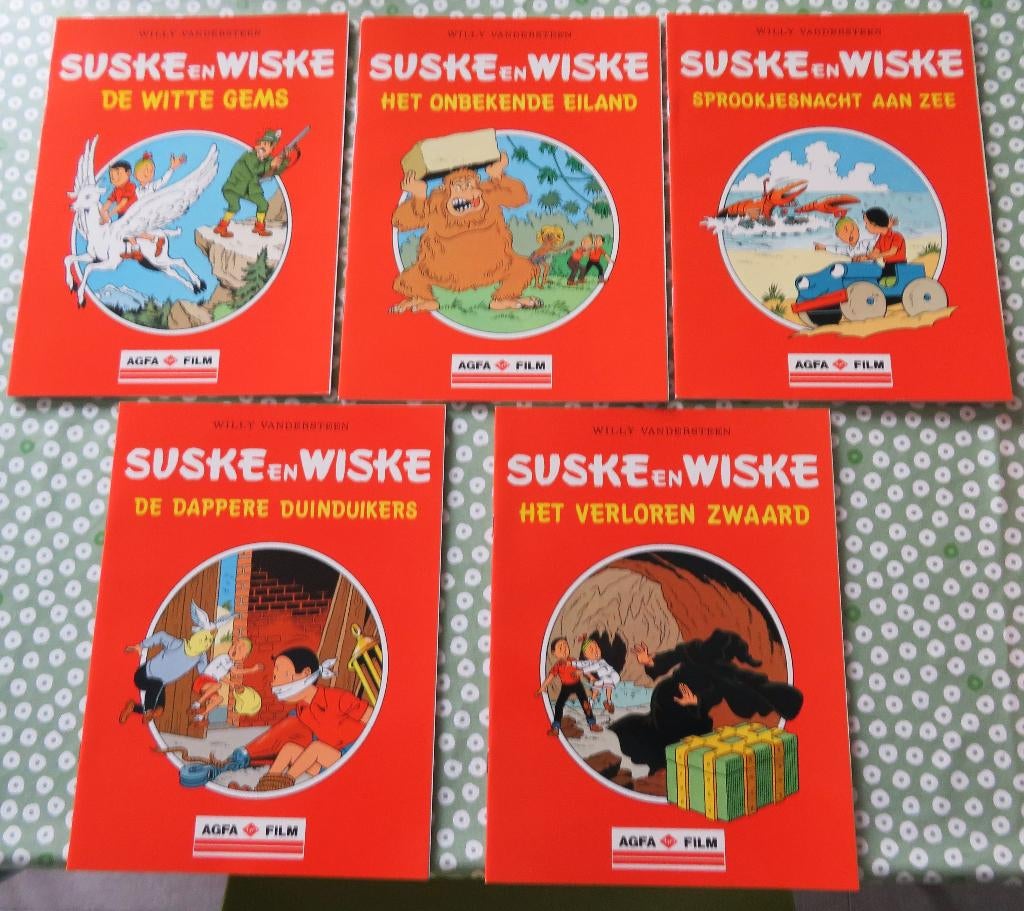 Suske en Wiske 5 stuks Agfa film 1994, Complete serie of reeks, Ophalen of Verzenden, Nieuw