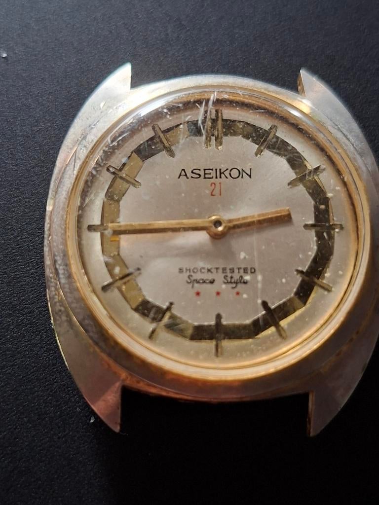Montre vintage mécanique Aseikon 21, Ophalen of Verzenden