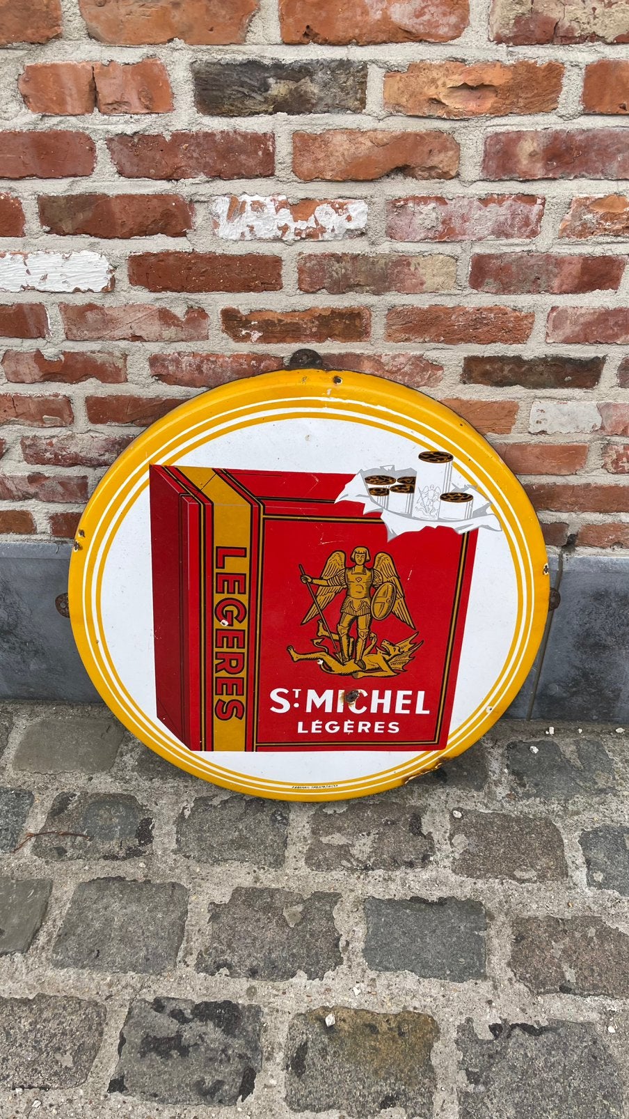 Emaille bord van het gekende merk., Ophalen, Gebruikt, Reclamebord