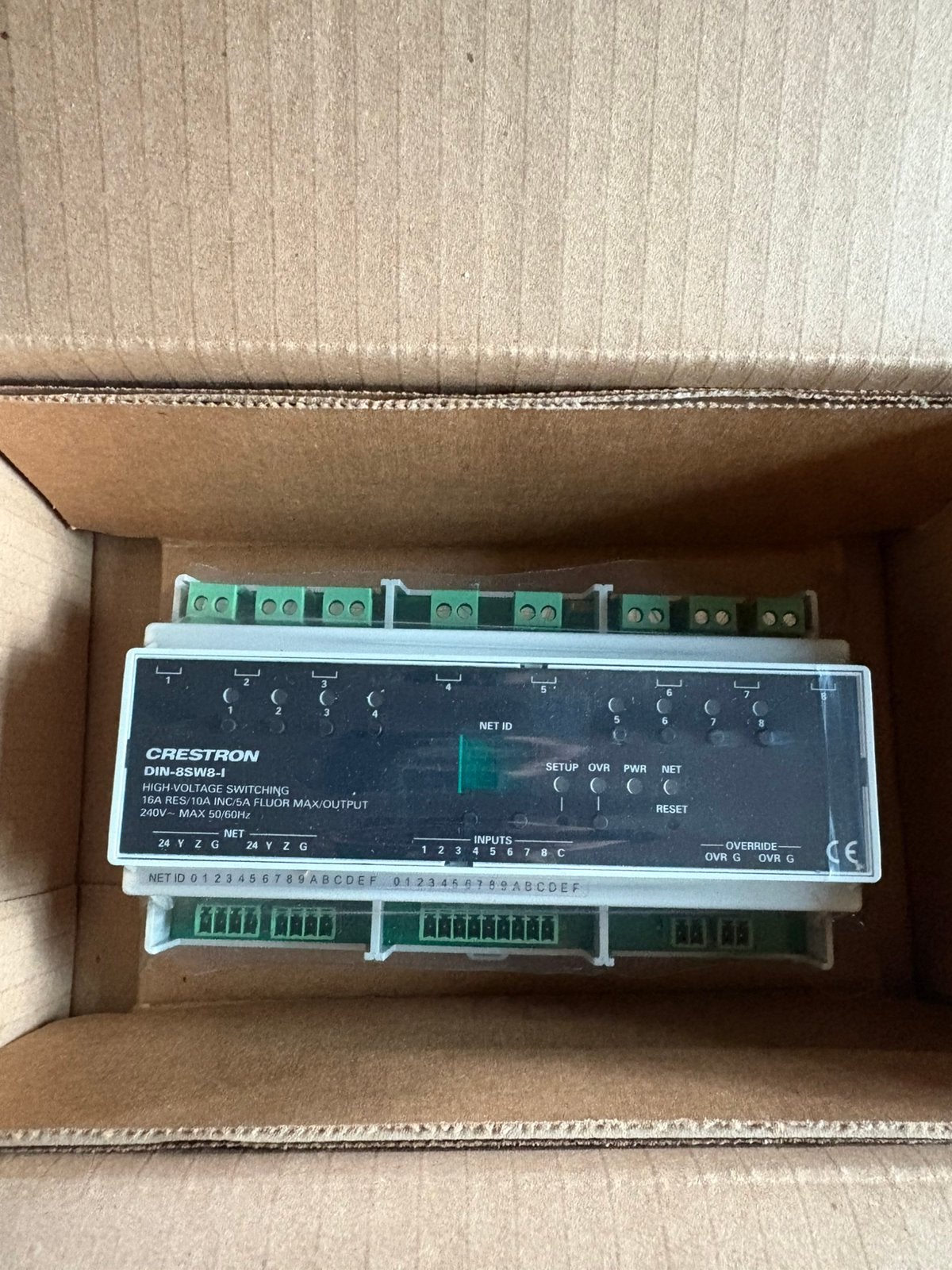 Crestron DIN-8SW8-I 8-kanaals schakelmodule, Doe-het-zelf en Bouw, Ophalen of Verzenden, Nieuw, Overige merken, Schakelaar