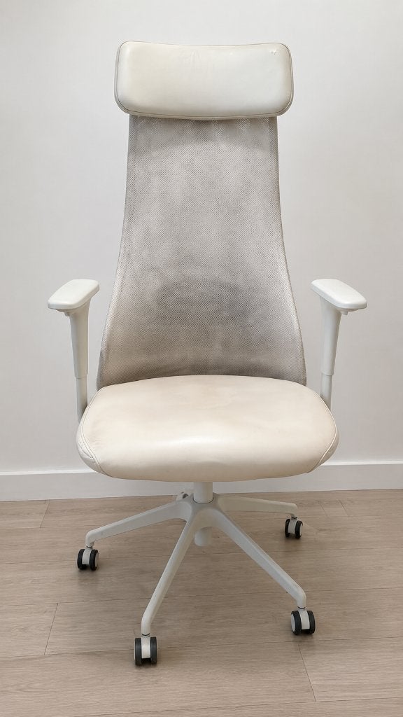 Chaise de bureau ergonomique IKEA JÄRVFJÄLLET blanche, Comme neuf, Enlèvement, Blanc, Chaise de bureau