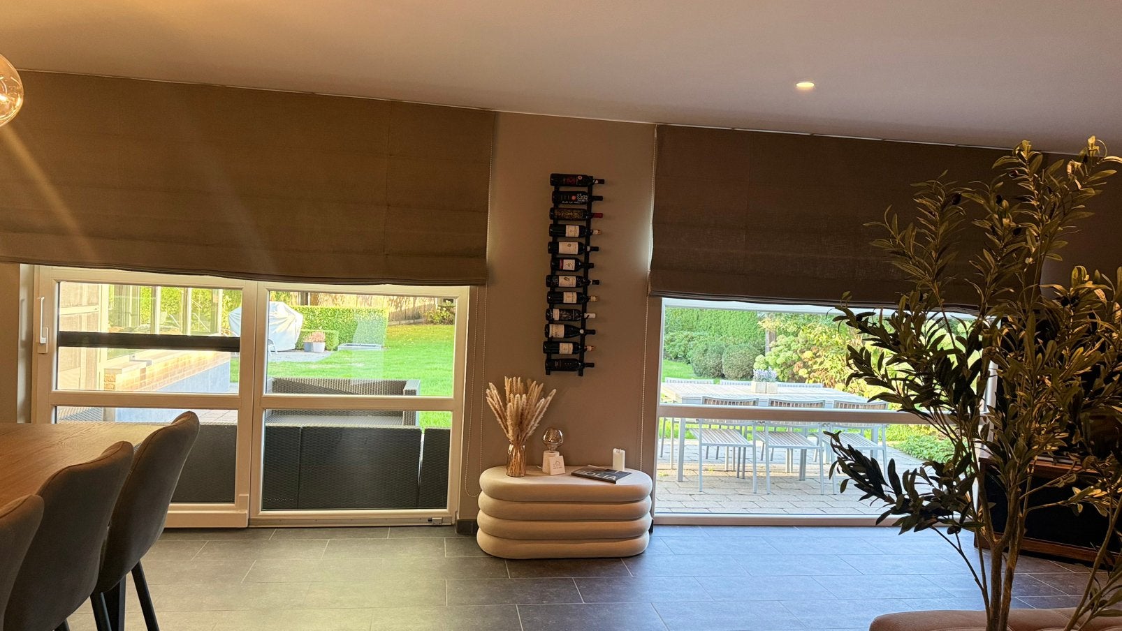 Vouwgordijnen set 2m60 breed x 2m47 hoog, Huis en Inrichting, Ophalen, Gebruikt, Duo rolgordijn