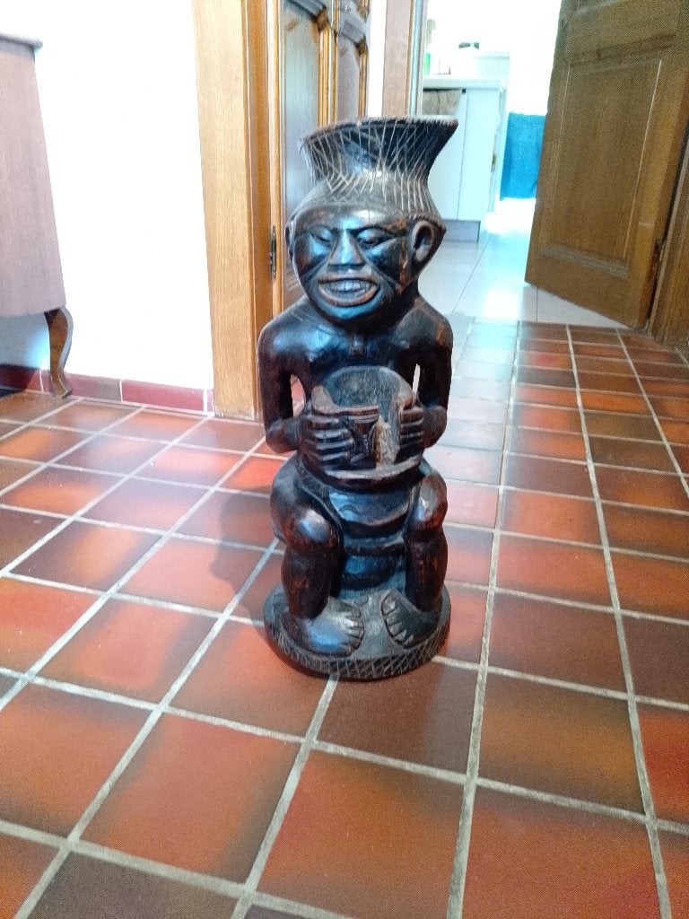 Afrikaans beeld., Antiek en Kunst, Ophalen, Overige onderwerpen, 50 - 100 cm, Hout