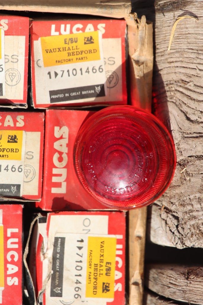 Lucas L488 rode glazen achterlichtglazen - 7101466, Auto-onderdelen, Ophalen, Oldtimer onderdelen